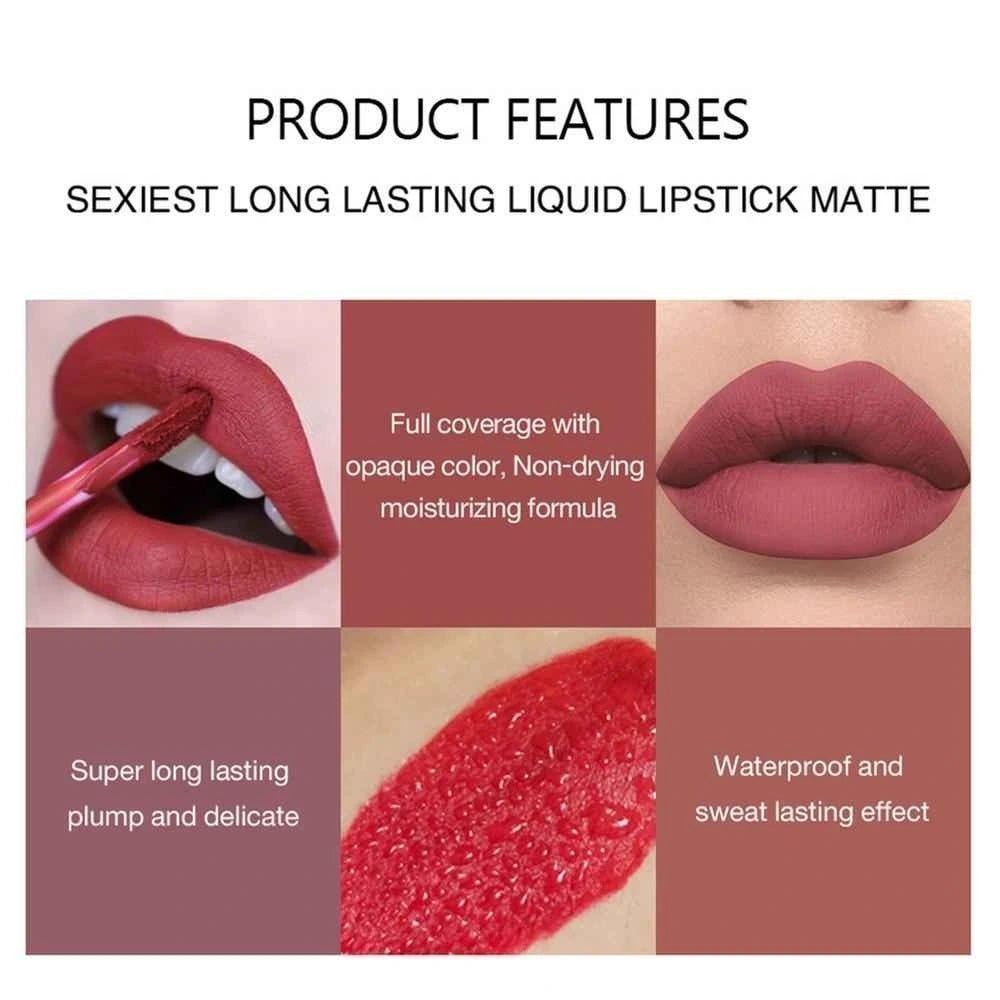 12 Colors Handaiyan Velvet Matte Liquid Lipstick Set - GoDifferent