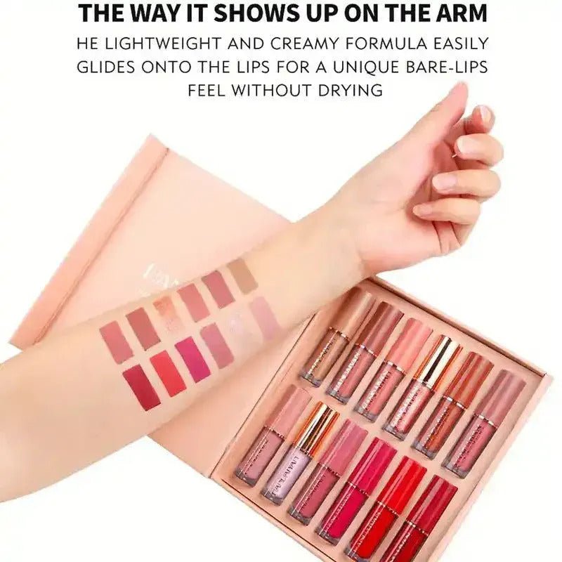 12 Colors Handaiyan Velvet Matte Liquid Lipstick Set - GoDifferent